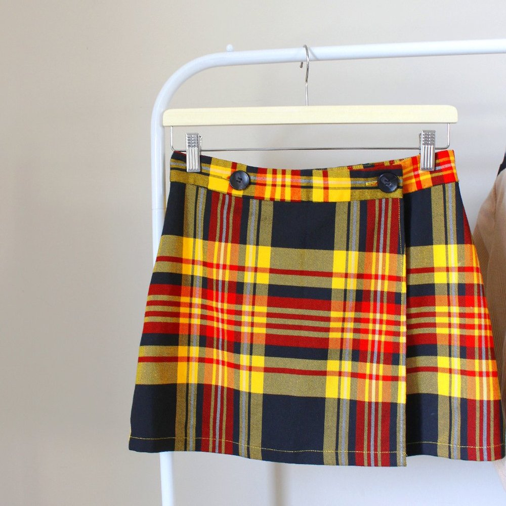 Split Hem Tartan Skirt │Forever 21│Small